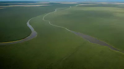 Migration in Motion Aerial Shots of Protagonist George Lambert in the Floodplain