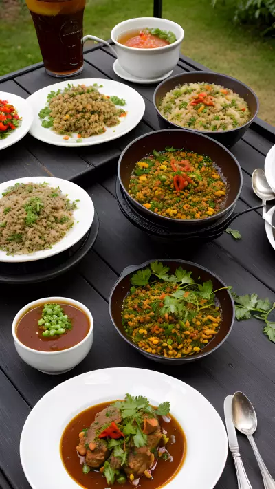 Spices and Refreshments An Outdoor Café Experience