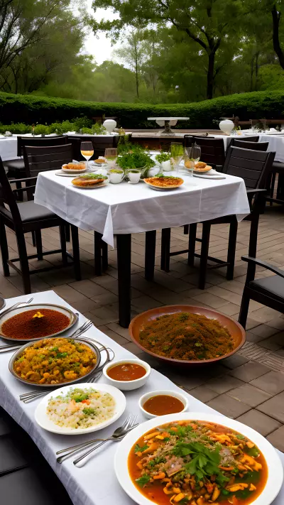 Spices and Refreshments An Outdoor Café Experience