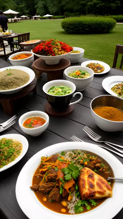 Spices and Refreshments An Outdoor Café Experience