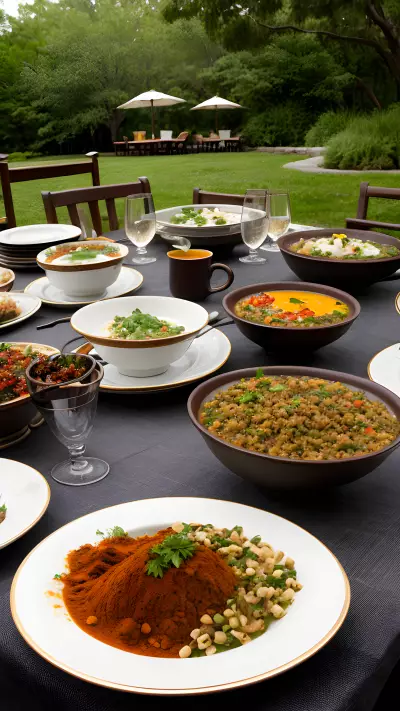 Spices and Refreshments An Outdoor Café Experience