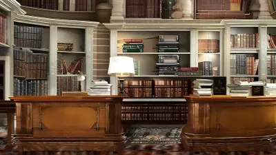 Classically Quiet Library Study An Enchanting Vintage Portrait