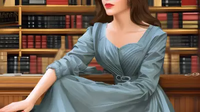 Classically Quiet Library Study An Enchanting Vintage Portrait