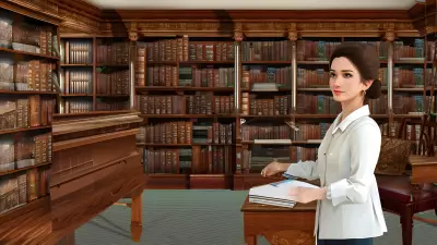 Classically Quiet Library Study An Enchanting Vintage Portrait