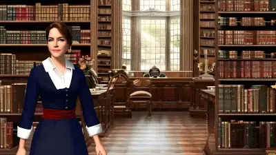 Classically Quiet Library Study An Enchanting Vintage Portrait