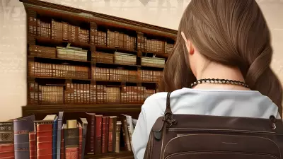 Classically Quiet Library Study An Enchanting Vintage Portrait