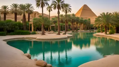 Oasis Tranquility Amidst the Sands