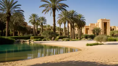 Oasis Tranquility Amidst the Sands