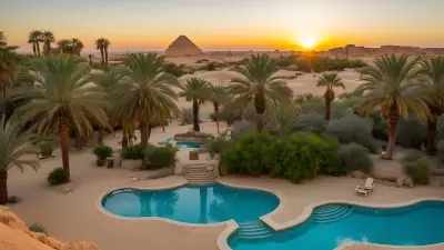 Oasis Tranquility Amidst the Sands