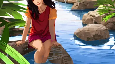 Interconnected Stories A Tropical Pool Portrait