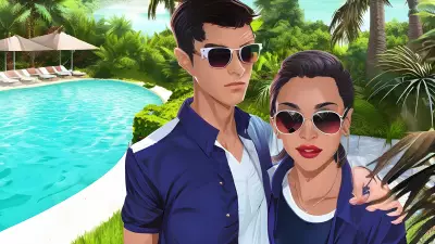 Interconnected Stories A Tropical Pool Portrait