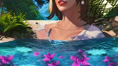 Interconnected Stories A Tropical Pool Portrait