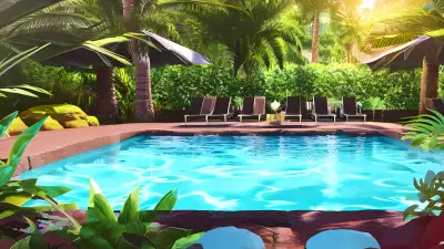 Interconnected Stories A Tropical Pool Portrait