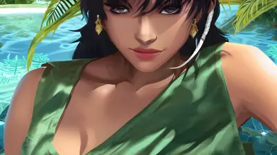 Interconnected Stories A Tropical Pool Portrait