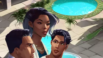 Interconnected Stories A Tropical Pool Portrait
