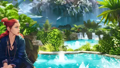 Interconnected Stories A Tropical Pool Portrait