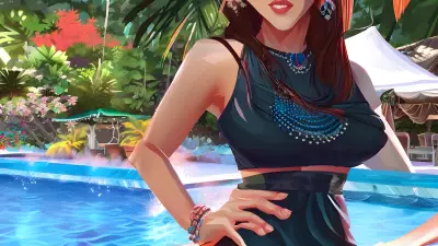 Interconnected Stories A Tropical Pool Portrait