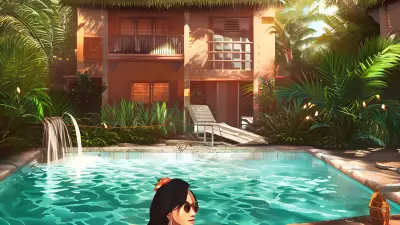 Interconnected Stories A Tropical Pool Portrait