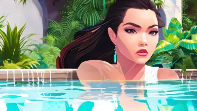 Interconnected Stories A Tropical Pool Portrait