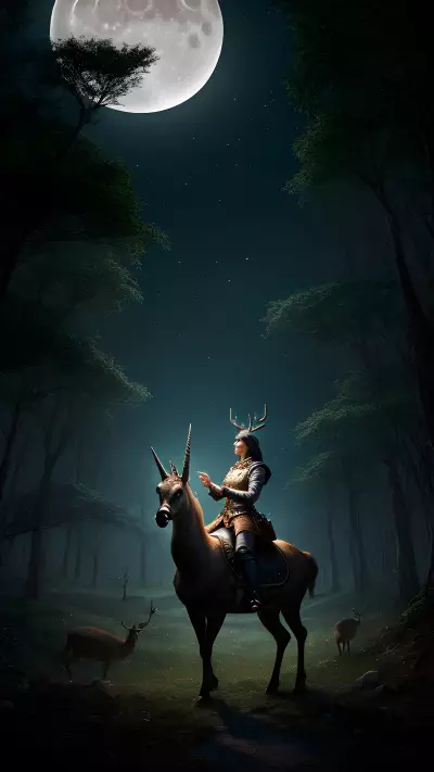 Enchanted Destinies in a Moonlit Glade