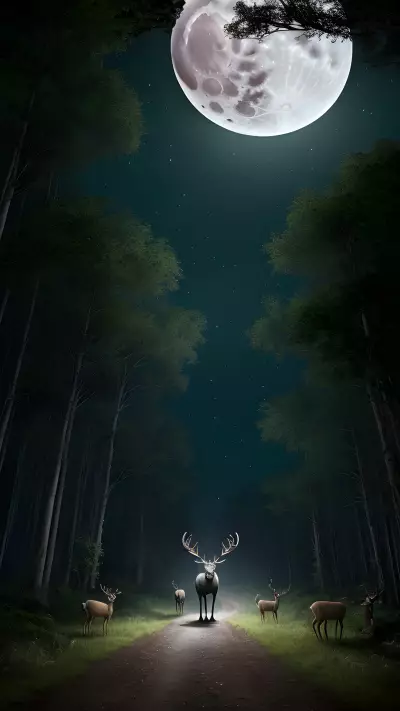 Enchanted Destinies in a Moonlit Glade