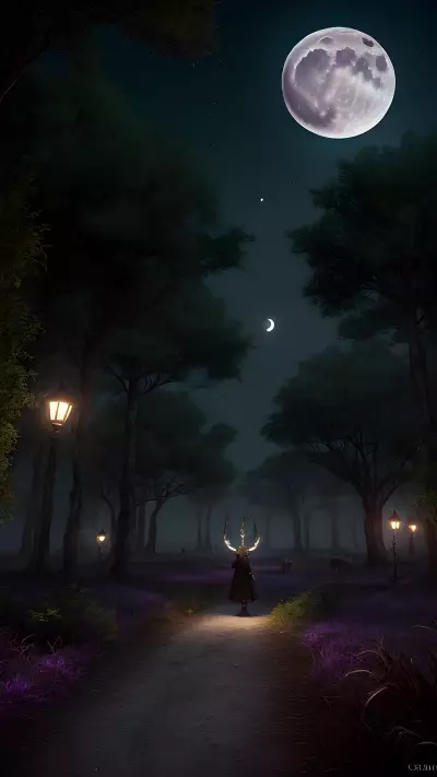 Enchanted Destinies in a Moonlit Glade
