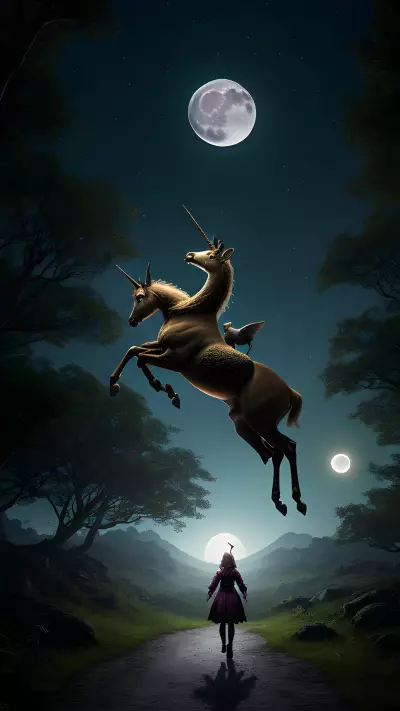 Enchanted Destinies in a Moonlit Glade