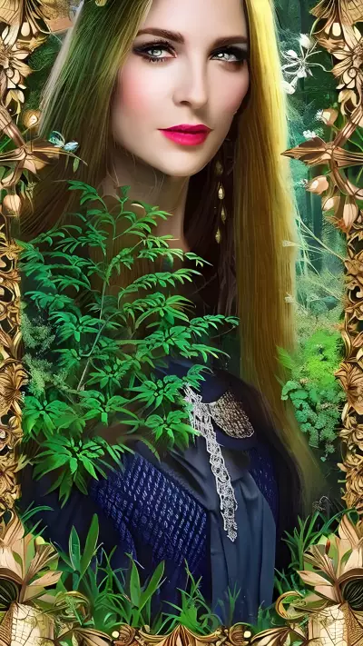 Retro Enchanted Forest Portrait