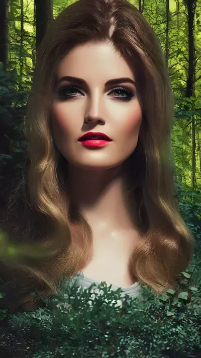 Retro Enchanted Forest Portrait