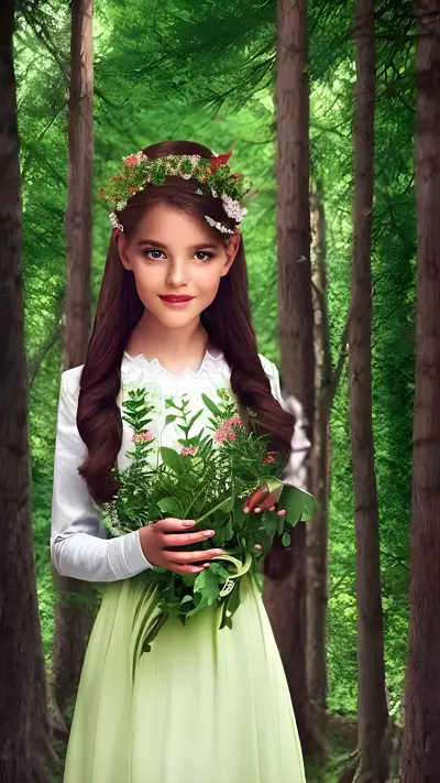 Retro Enchanted Forest Portrait