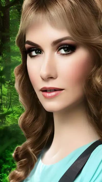 Retro Enchanted Forest Portrait