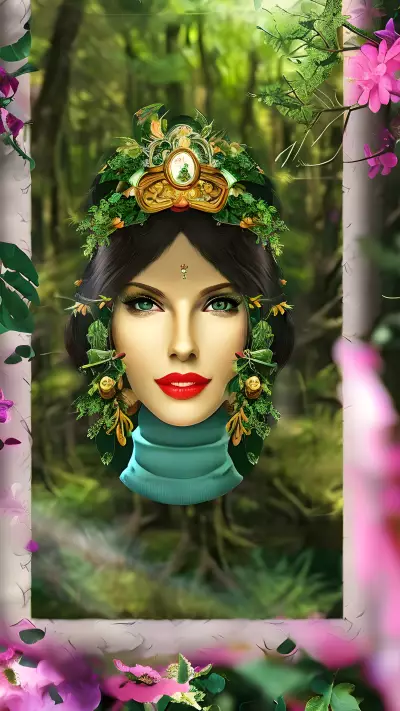 Retro Enchanted Forest Portrait