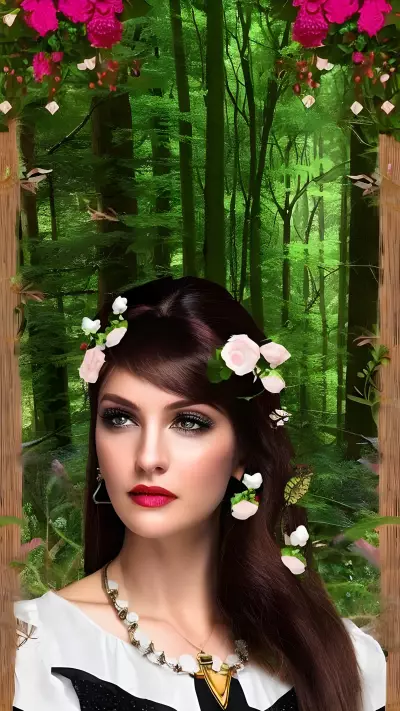 Retro Enchanted Forest Portrait