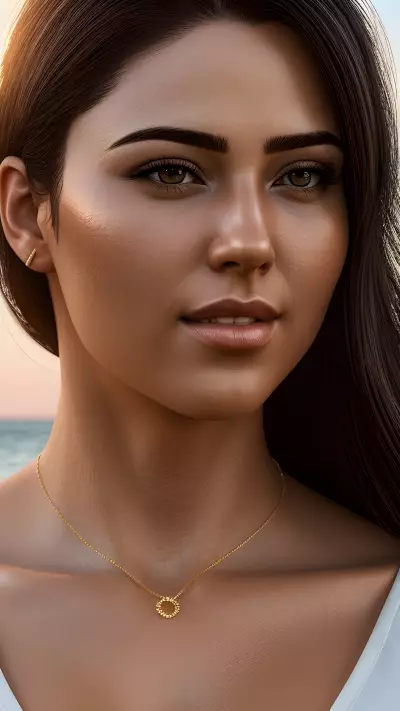 Beautiful Sunset on the Beach Young Love