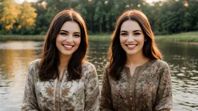 Vintage Style Portrait Capturing True Friendship on a Serene Lake