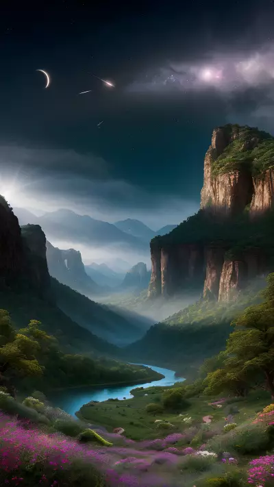The Majestic Valley of Unicorns