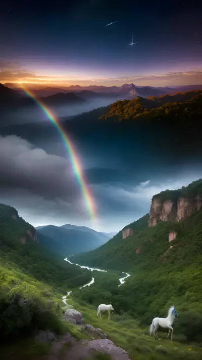 The Majestic Valley of Unicorns
