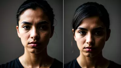 Contrast in a Contemplative Portrait