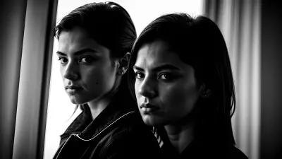 Contrast in a Contemplative Portrait